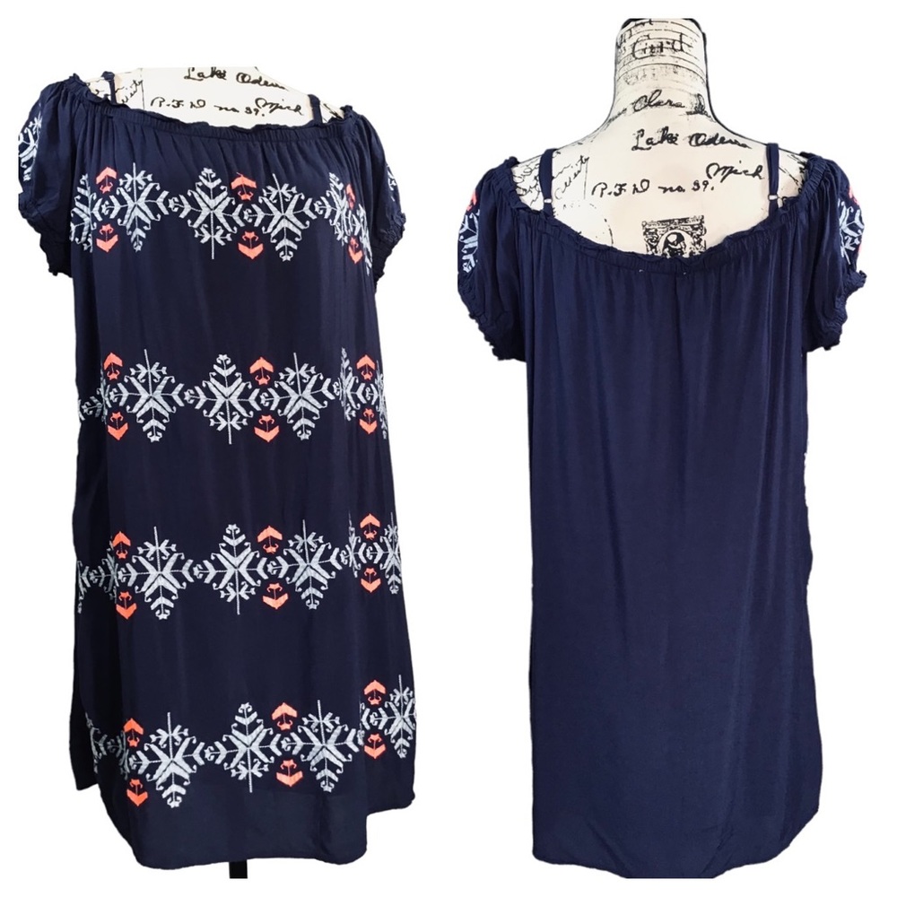 Skies Are Blue - Woman’s Cold Shoulder Dress - M